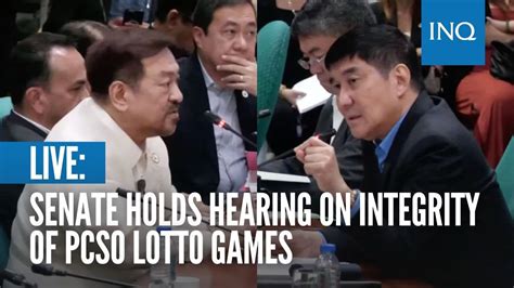 pcso hearing|LIVE: Senate holds hearing on the integrity of the PCSO Lotto .